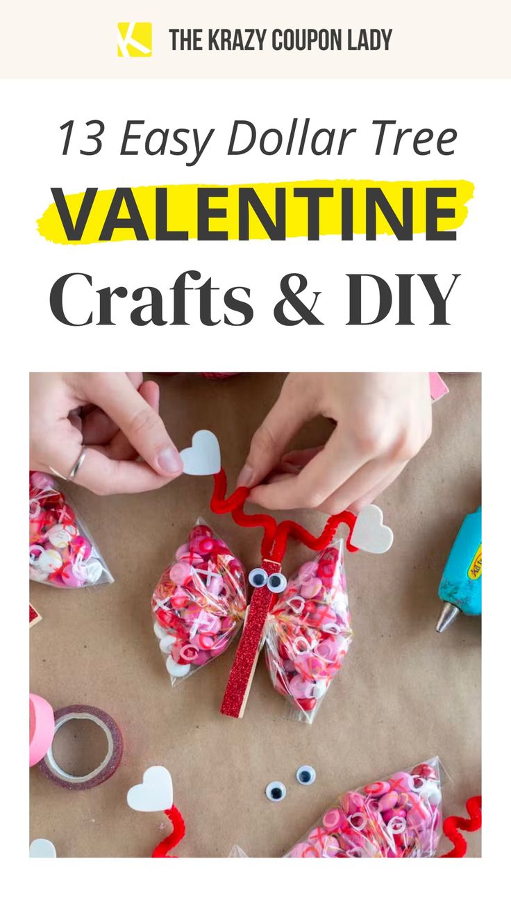 the easy dollar tree valentine crafts and diy