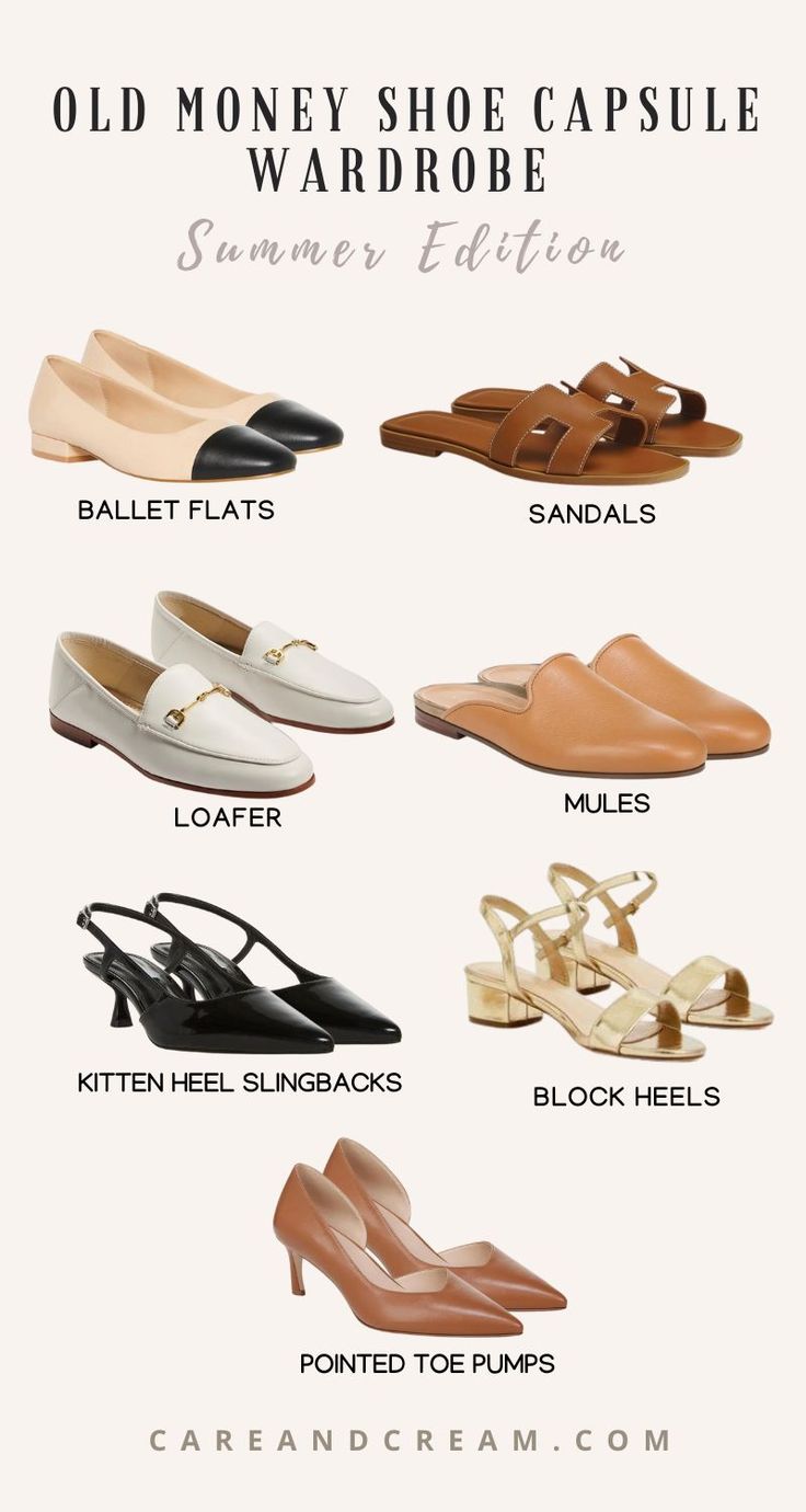 The Ultimate Old Money Summer Shoe Capsule Wardrobe Classy Loafers Women, Women Flat Shoes Classy, Chic Shoes Women, Old Money Outfits Loafers, Business Women Shoes, Work Outfits Women Flat Shoes, Classy Women Shoes, Quiet Elegance Fashion, Elegant Flat Shoes Classy