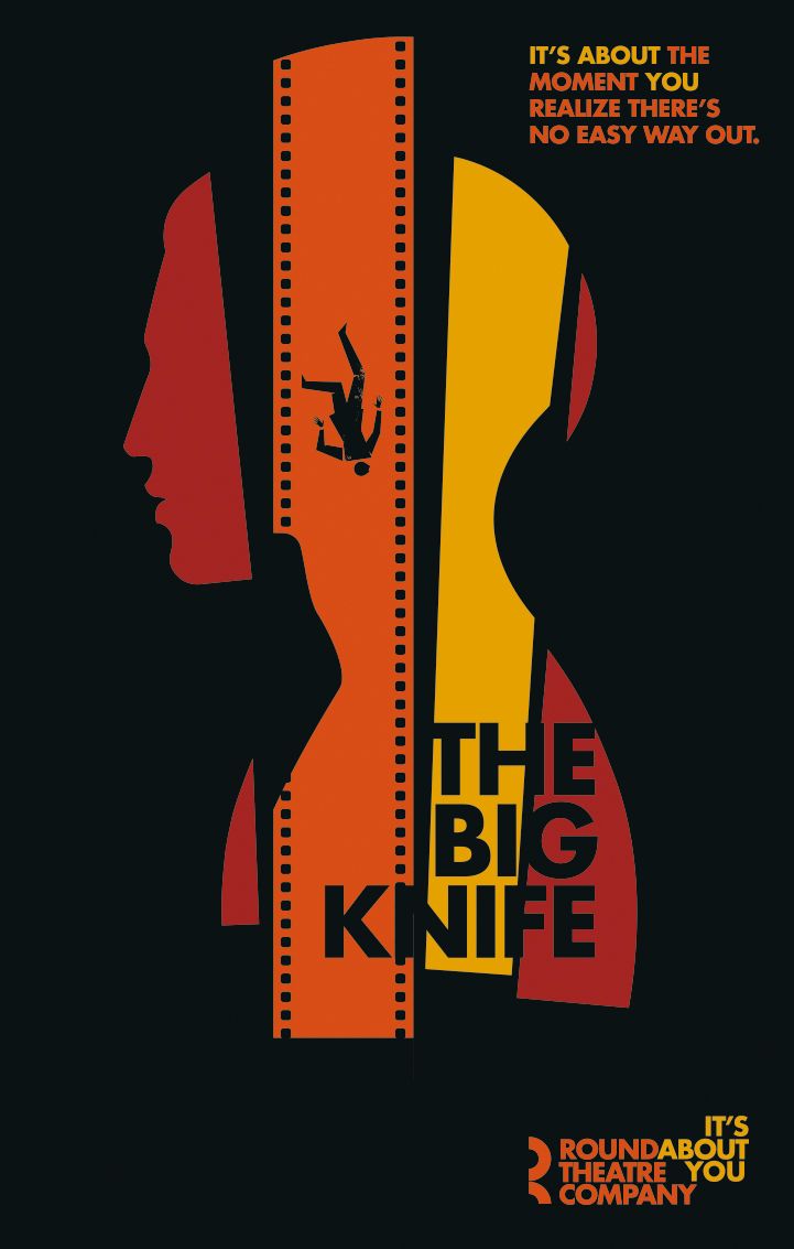 the big knife movie poster with two people looking into each other's eyes and one man