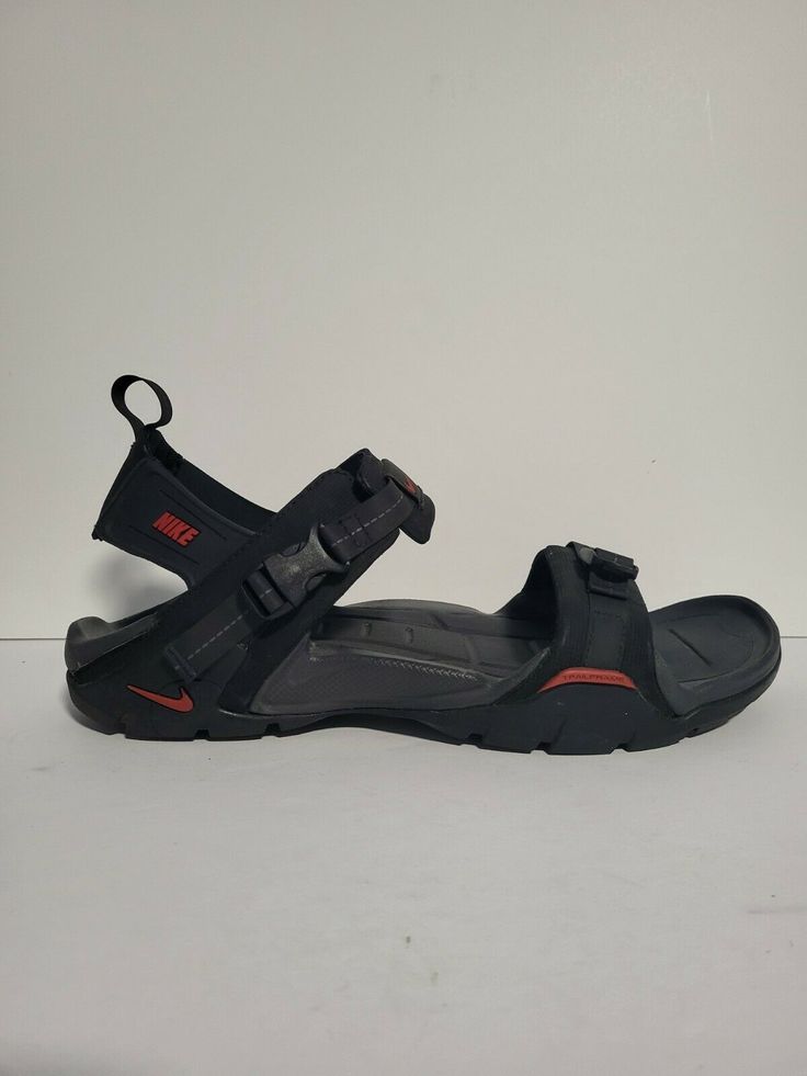 Gentle Worn ' In good condition. Nike Straprunner VI Men's sandal Size 12 style#312560 061 black & Red.. Sporty Slip-on Sandals For Outdoor, Sporty Sandals With Ortholite Insole For Summer, Black Slip-on Sport Sandals For Outdoor Activities, Summer Sports Sandals With Cushioned Footbed, Casual Sport Sandals With Cushioned Footbed For Outdoor, Breathable Open Toe Sport Sandals, Summer Sports Sandals With Ortholite Insole, Casual Breathable Open Toe Sport Sandals, Functional Sport Sandals With Arch Support For Summer