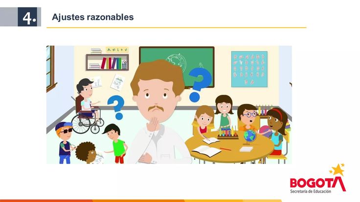 an animated image of a teacher in front of his class with children sitting at their desks