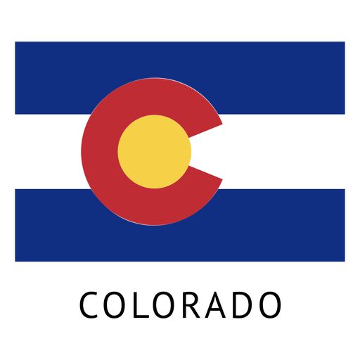 the flag of the country of colorado is shown in black and white, with an orange circle at the center