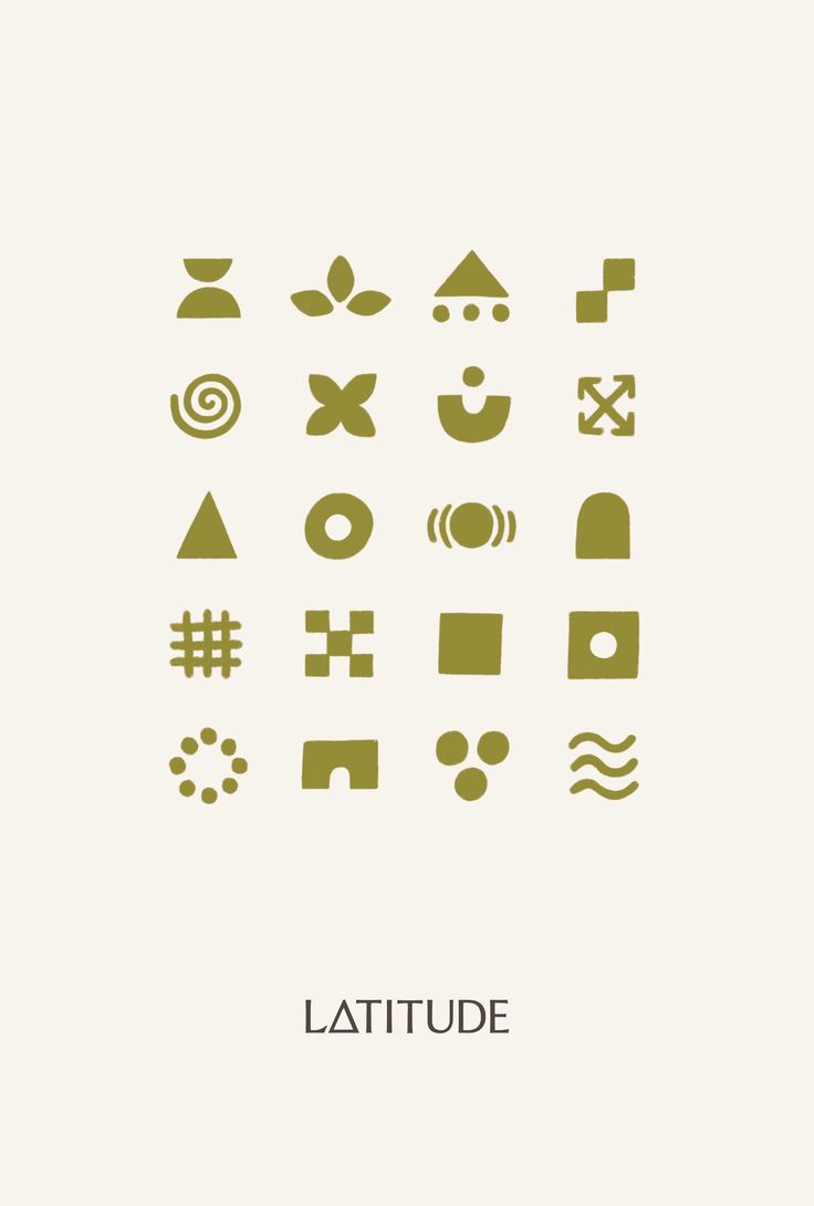 an image of some type of symbols on a white background with the words latitude written below it