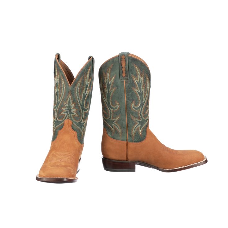 Part of the Palo Pinto Collection, which is named after the West Texas county and pays homage to our home state, the Gordon is a horseman boot handcrafted from Nubuck leather - hand brushed and treated to achieve a silky velvet finish. Brown Suede-lined Boots For Rodeo, Western Boots With Suede Lining For Ranch, Classic Rodeo Boots With Leather Sole, Classic Rodeo Leather Sole Boots, Classic Leather Sole Boots For Rodeo, Western-themed Boots With Patina And Round Toe, Western-styled Patina Boots With Round Toe, Patina Round Toe Boots For Western-themed Events, Round Toe Boots With Patina For Western-themed Events