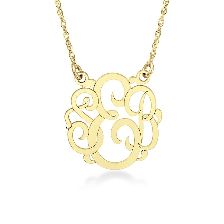 This ageless script monogram necklace embodies self-expression through sought-after design. Fit your style and budget with options in sterling silver, yellow and white gold. Explore our Personalized Jewelry Collection and make every piece uniquely yours (or theirs).Please note, all custom jewelry sales are final. | script monogram necklace | Yellow | Helzberg Diamonds Classic White Gold Monogram Initial Necklace, Classic Monogram Initial Necklace, Monogram Initial Pendant Name Necklace In White Gold, White Gold Monogram Initial Pendant Name Necklace, White Gold Monogram Name Necklace With Initial Pendant, Classic Monogram Initial Necklace In Yellow Gold, White Gold Monogram Initial Pendant Necklace, Sterling Silver Monogram Name Necklace In White Gold, Classic Yellow Gold Monogram Initial Necklace