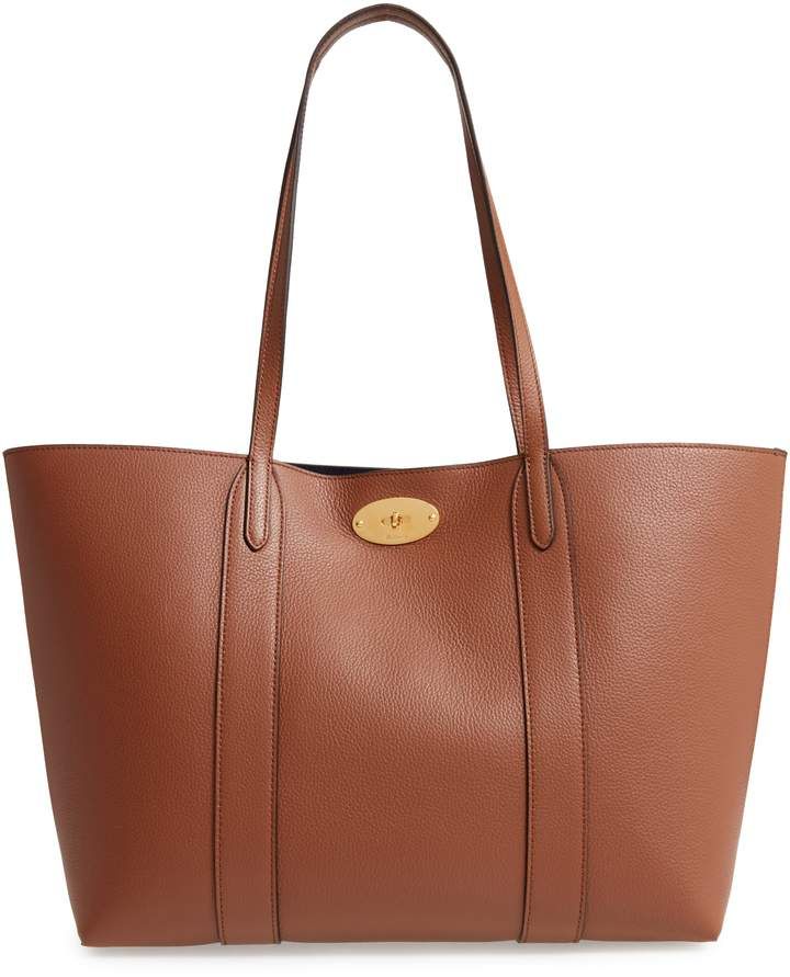 Mulberry Bayswater Leather Tote Shopping Tote Bag With Turn-lock Closure, Classic Shoulder Bag With Gold-tone Hardware For Shopping, Classic Smooth Grain Satchel For Shopping, Brown Shoulder Bag With Turn-lock Closure For Shopping, Classic Textured Leather Satchel For Shopping, Shopping Tote Shoulder Bag With Turn-lock Closure, Classic Shoulder Bag With Turn-lock Closure For Shopping, Brown Everyday Bags With Turn-lock Closure, Timeless Tote Shoulder Bag With Turn-lock Closure