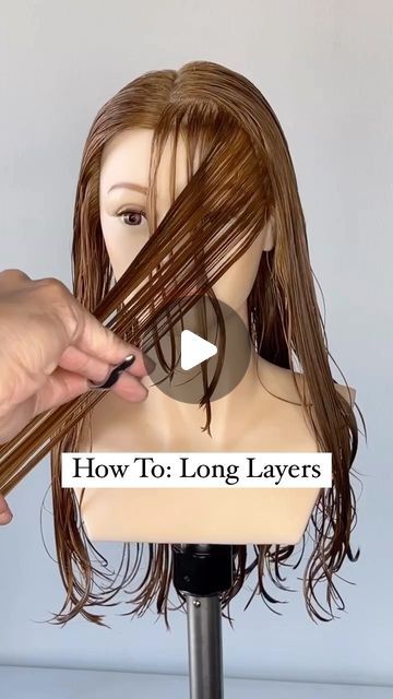 Diy Hair Layers, Diy Haircut Layers, Long Hair Diy, Hair Cut Guide, Wolfcut Long, Wolfcut Hair Long, Layered Haircuts With Bangs, Haircuts For Long Hair With Layers, Easy Hair Cuts