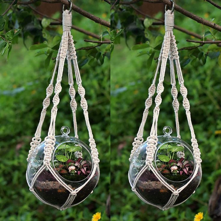 PRICES MAY VARY. Durable Cotton Rope: Made from premium cotton rope that is strong, durable, and resistant to corrosion for long-lasting use. Fits Most Flower Pots: Designed to fit pots up to 7 inches in diameter, allowing you to showcase your favorite plants. Stylish Plant Shelf: The hanging plant shelf prevents pets from knocking over pots and saves space for your plants. Multipurpose Indoor/Outdoor Use: Can be used indoors or outdoors to decorate your home, patio, or garden. Great Gift Idea: Vintage Plant Hanger, Rope Plant Hanger, Wall Plant Holder, Hanging Plants Diy, Indoor Plant Hangers, Vertical Wall Planters, Hanging Planters Indoor, Support Plante, Hanging Plant Holder