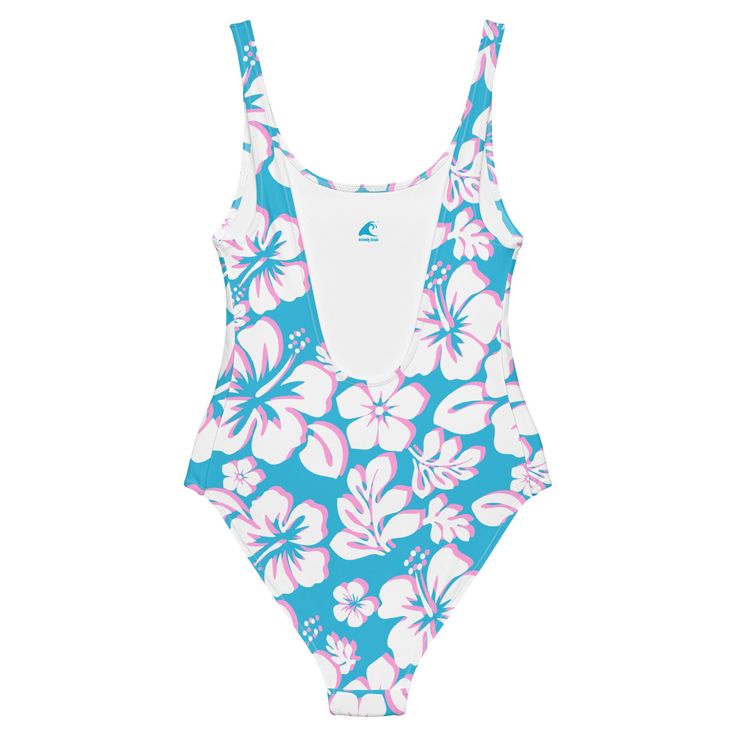 Live your best beach life in our super sweet tri colored Hawaiian Flowers One-Piece Swimsuit. With a beautiful floral print and flattering fit, this swimsuit is perfect for all shapes and sizes. The silky smooth material will have you feeling the Aloha love while you chill at the beach or pool. Now that's something to be Extremely Stoked about!• 82% Polyester, 18% Spandex• Chlorine-resistant fabric• Cheeky fit with a scoop neckline and a low scoop back• Zig-zag stitching• Double-layer front• Fou Blue Swimwear For Surfing In Beach Season, Blue Swimwear For Surfing Beach Season, Blue Swimwear For Surfing And Beach Season, Blue Swimwear For Surfing During Beach Season, Tropical Beach One-piece Swimsuit, Tropical One-piece Swimwear For Poolside, White Printed Swimwear For Surfing, White One-piece Swimwear For Surfing, Tropical One Piece Swimsuit For Sunbathing