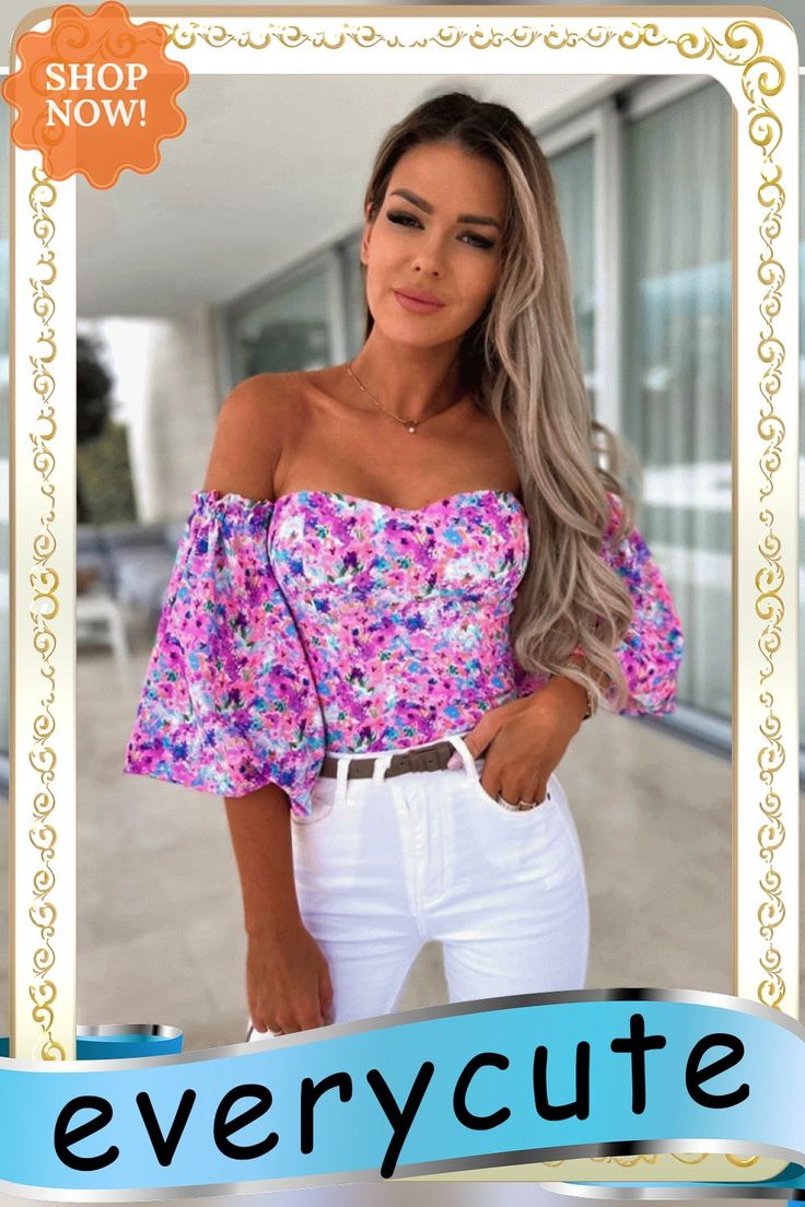 Sexy Women Summer Floral Shirt Top Off Shoulder Boho Casual Backless Holiday Clubwear Party Blouses Womens Tops and Blouses Fitted Floral Print Crop Top For Party, Flirty Off-shoulder Tops For Party, Spring Flirty Club Tops, Floral Print Crop Top For Summer Parties, Summer Off-shoulder Crop Top For Club, Off-shoulder Floral Print Party Blouse, Pink Summer Top For Club, Pink Summer Club Top, Summer Club Pink Tops