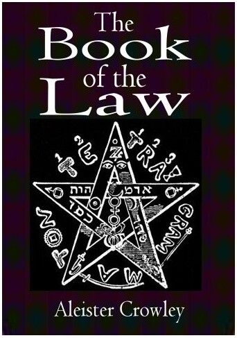 the book of the law by aleister crowley with an inverted pentagramil