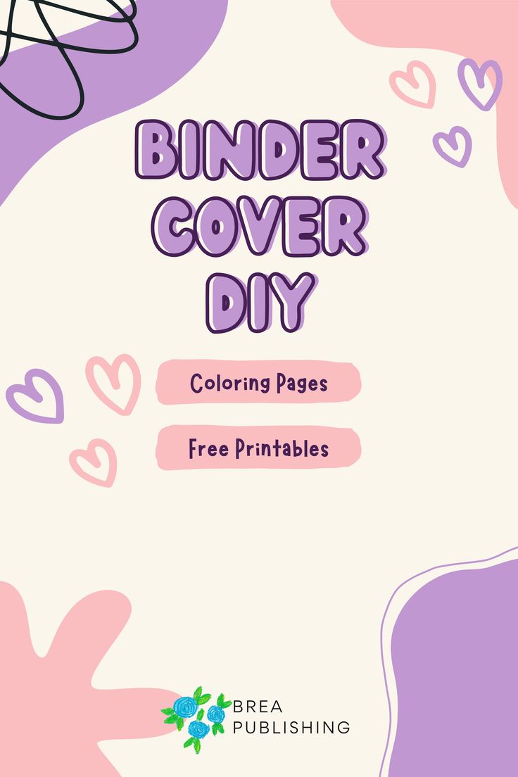 an image of a pink and purple background with the words binder cover diy