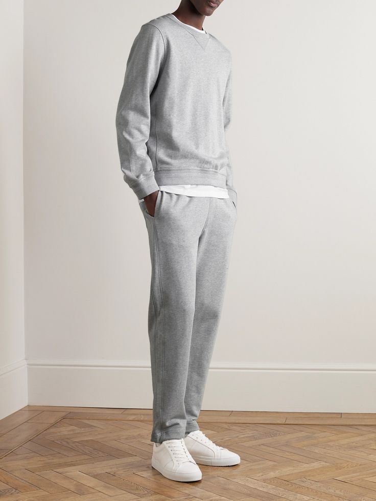 DESIGNED BY MR PORTER. Mr P. understands that the basics are just as important as the statement pieces in your wardrobe. This sweatshirt is cut from cotton-jersey that has a soft, plush and handle and is designed for a relaxed fit. This product is part of Mr P.’s PERMANENT collection, a range of premium everyday staples designed to form the foundation of the modern man’s wardrobe. Mr P, Basic Sweatshirt, Jersey Sweatshirt, Sweatshirt For Men, Grey Cotton, Mr Porter, Modern Man, Grey Sweatshirt, The Basics