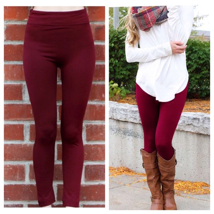 Burgundy Ultra Comfortable Soft Leggings Are The Perfect Layer To Wear With A Trendy Tunic Sweater. Available In Burgundy, Black, Navy, Gray, And Brown. 92% Polyester 8% Spandex Soft Casual Bottoms For Fall, Basic Solid Pants For Fall, Basic Fall Pants, Fitted Basic Bottoms For Fall, Basic Fitted Bottoms For Fall, Fitted Burgundy Winter Bottoms, Stretchy Basic Fall Bottoms, Basic Stretch Bottoms For Fall, Red Fall Leggings For Loungewear