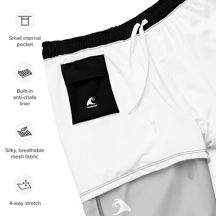 These classic black swim shorts featuring our iconic epic wave logo in white will have you looking and feeling Extremely Stoked whether you're at the pool, lake or beach— they dry quickly, let your skin breathe, and have plenty of pockets to stash your stuff. Plus, they come with a silky inner liner that won't rub you the wrong way (literally).• Fabric composition: (may vary by 5%) 91% recycled polyester, 9% spandex• Liner composition: 92% polyester, 8% spandex• Fabric weight (may vary by 5%): 5.13 oz/yd² (174 g/m²)• Four-way stretch water-repellent microfiber fabric• Anti-chafe mesh inner liner• Elastic waistband with drawcord• Mesh pockets• Small inside pocket for valuables• UPF 50+This product is made especially for you as soon as you place an order, which is why it takes us a bit longe Functional Swimwear With Built-in Shorts For Swimming, Athleisure Swim Trunks With Built-in Shorts For Surfing, Athleisure Athletic Shorts For Water Sports With Built-in Shorts, Athleisure Athletic Shorts With Built-in Shorts For Water Sports, Surfing Swim Trunks With Uv Protection, Beachwear Swim Trunks With Uv Protection For Surfing, Beachwear Swim Trunks For Water Sports With 4-way Stretch, Functional Short Swim Trunks With Relaxed Fit, Athleisure Bottoms With Upf 50+ For Water Sports