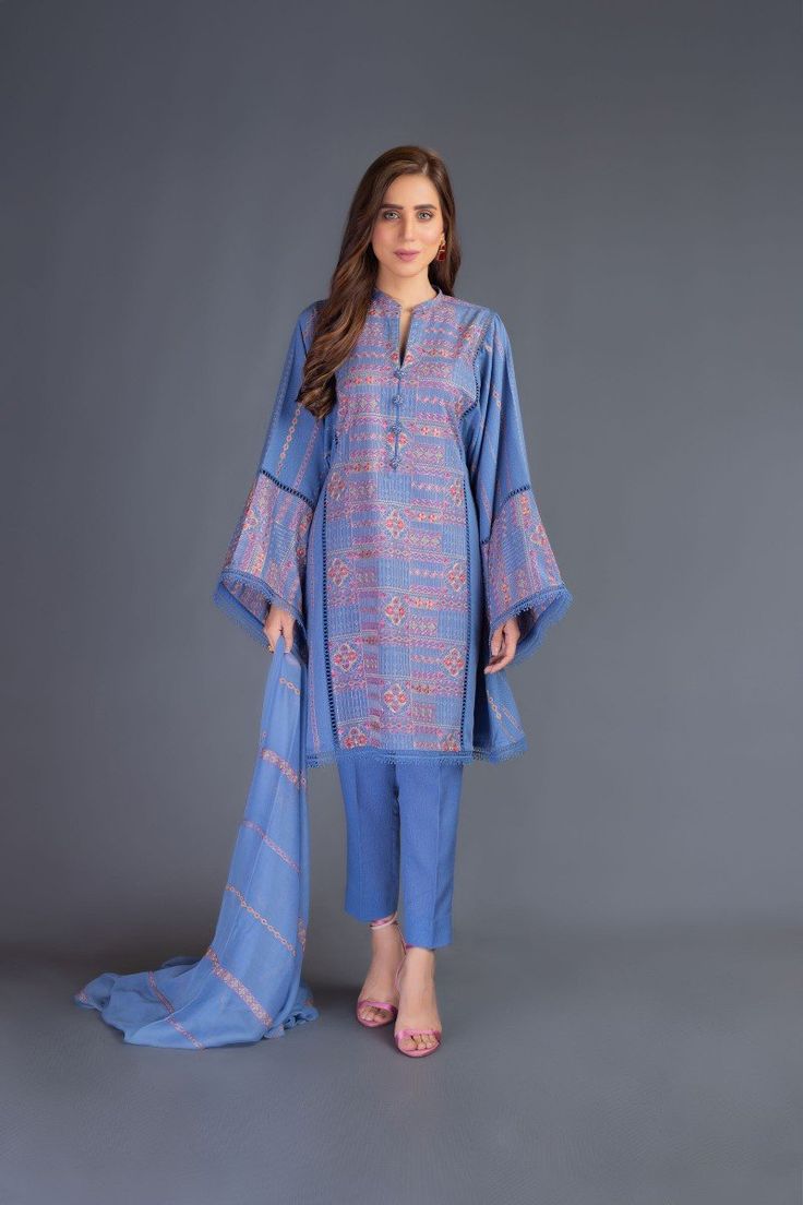 Bareeze Ornamental Grace Ch2774 Ferozi Collection 2021 Cotton Dress With Resham Embroidery For Eid, Blue Jamawar Lawn Suit With Resham Embroidery, Eid Cotton Lawn Suit With Naqshi Detail, Eid Cotton Lawn Suit With Naqshi Embroidery, Long Sleeve Cotton Dress With Dabka Work, Elegant Semi-stitched Cotton Dress, Traditional Blue Jamawar Lawn Suit, Long Sleeve Naqshi Shantoon Salwar Kameez, Blue Jamawar Dress For Eid