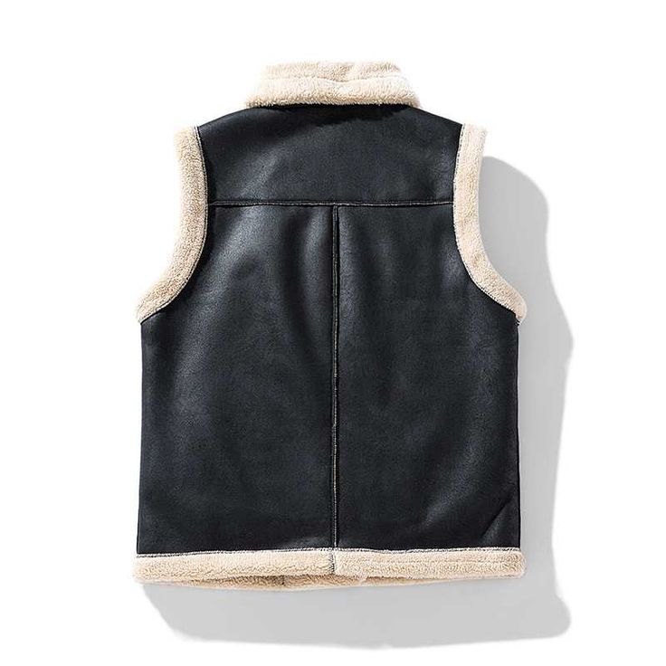 Slide it on over any outfit to add a layer of warmth and a touch of finesse. Cardigan Vest Faux Leather, PU Cotton Lambswool Lining Side Seam Pockets Zipper Closure Fitting: Regular Colors: gray, black, brown Size: M to 4XL Gender: Unisex Age: Adult Brand Name: NoEnName_Null Product ID: CJYD190802210 Note: All sizes are 1 to 2 sizes smaller than European and American people. Choose the larger size if your size is between two sizes. Please allow 2-3cm differences due to manual measurement. Please Jackets Fashion Casual, Men Waistcoat, Mens Vest Jacket, Jacket Fashion, Deer Skin, Sleeveless Jacket, Cardigan Vest, Mens Vest, Streetwear Women