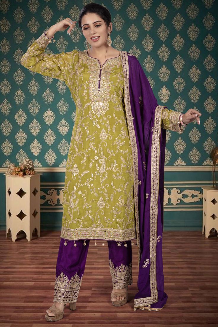 Elevate your evening attire with our Partywear Suit D-238. Featuring exquisite sequin and thread embroidery, this suit exudes sophistication and luxury. Command the attention of the room and make a statement with this exclusive piece. Party Palazzo Set With Intricate Embroidery, Traditional Drape Palazzo Set With Intricate Embroidery For Party, Traditional Drape Palazzo Set With Embroidery For Party, Embroidered Palazzo Set With Traditional Drape For Party, Party Silk Palazzo Set With Intricate Embroidery, Festive Party Palazzo Set With Intricate Embroidery, Fitted Gold Palazzo Set With Intricate Embroidery, Party Wear Semi-stitched Palazzo Set With Intricate Embroidery, Elegant Semi-stitched Palazzo Set For Party