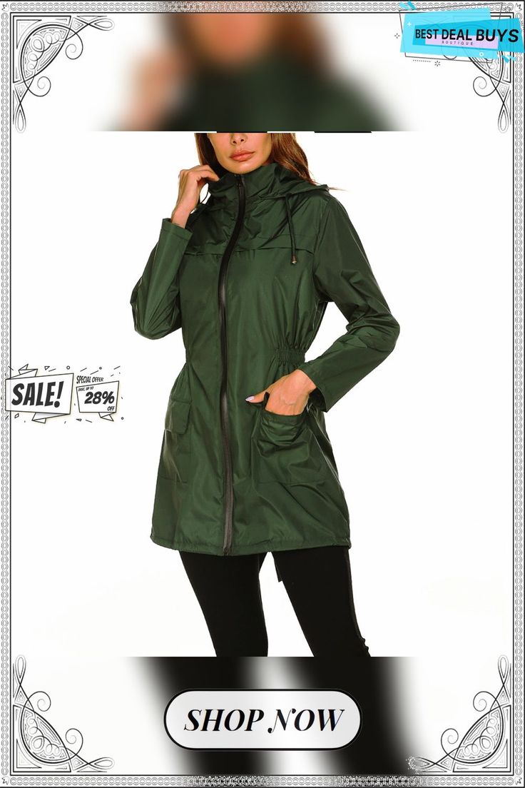 Waterproof Light Raincoat Hooded Windbreaker Mountaineering Jacket Women's Jacket Winter Solid Raincoat With Pockets, Hooded Jacket With Zipper For Outdoor Fall Use, Windproof Windbreaker For Cold Weather In Fall, Waterproof Long Sleeve Outerwear For Hiking, Winter Waterproof Outerwear With Pockets, Winter Windproof Long Sleeve Raincoat, Winter Long Sleeve Windproof Raincoat, Winter Outerwear For Rainy Weather, Windproof Hooded Raincoat For Travel