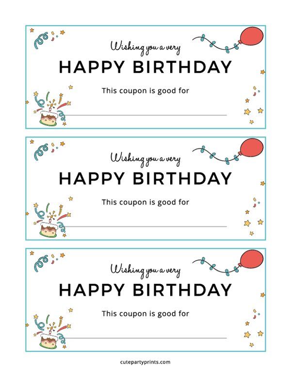 two coup cards for birthday with balloons and stars on them, one has the words happy birthday