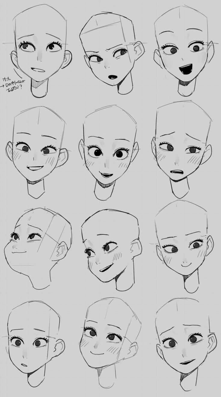 the different facial expressions in this character sheet are very easy to draw, and it looks like