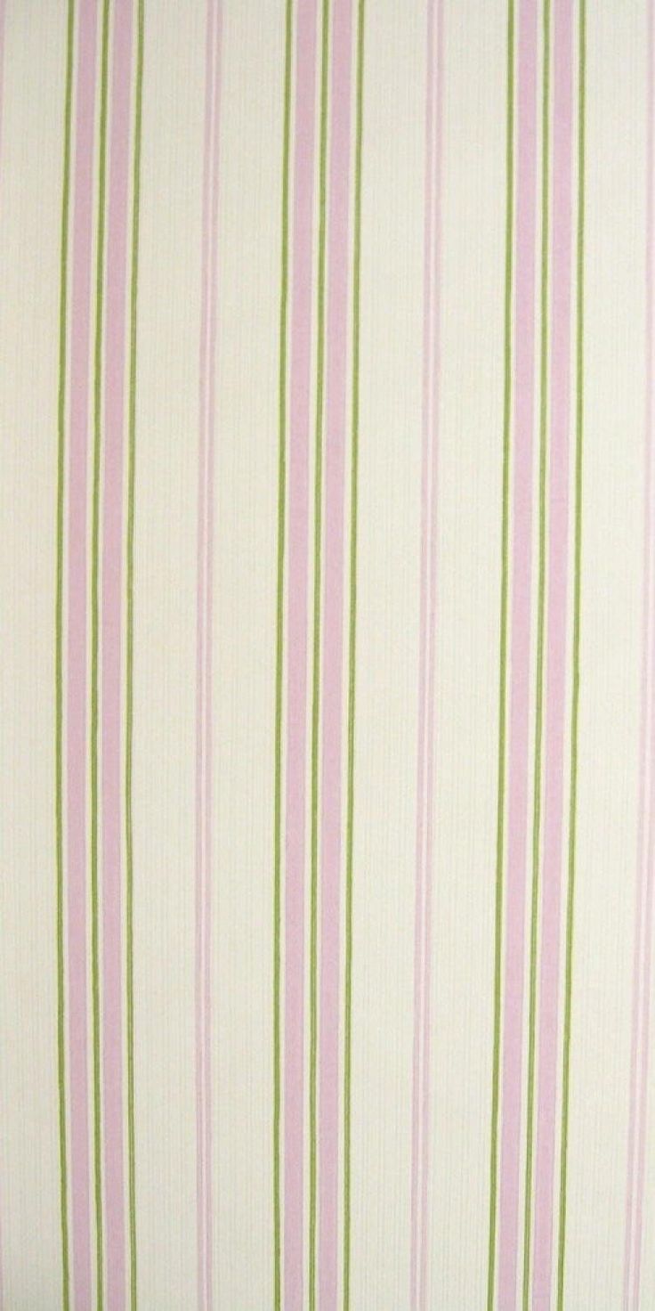 a pink and green striped wallpaper with white stripes