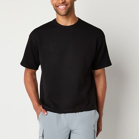 Stock up on essentials like this men's Xersion t-shirt to wear for a workout or for a casual day. Made from a soft recycled stretch-jersey with quick-dry techology, this pullover tee has a classic crew neckline and short sleeves. Wear it with shorts or pants year-round.Features: Quick DryClosure Type: Pullover HeadFit: Regular FitNeckline: Crew NeckSleeve Length: Short SleeveApparel Length: 34 InchesFiber Content: 62% Recycled Polyester, 33% Rayon, 5% SpandexFabric Description: JerseyCare: Machi Sporty Boxy Fit T-shirt For Loungewear, Moisture-wicking Relaxed Fit Athleisure Top, Moisture-wicking Relaxed Fit Tops For Loungewear, Relaxed Fit Crew Neck Muscle Tee For Sports, Casual Moisture-wicking Relaxed Fit Top, Casual Moisture-wicking Tops With Relaxed Fit, Sports Crew Neck T-shirt With Relaxed Fit, Athletic Fit Crew Neck T-shirt For Athleisure, Relaxed Fit Sports T-shirt With Crew Neck