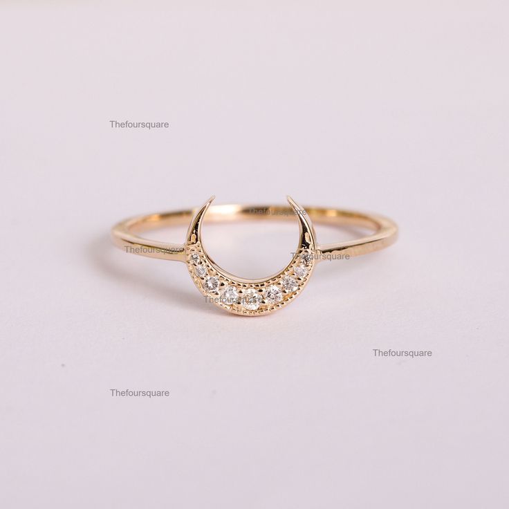 14k/18k Gold Ring, Studded Ring, Dainty Wedding Ring, Diamond  Crescent Engagement Ring, Gemstone Baguette Ring For Her, Rectangle Ring, 14k Gold Ring, Band Ring Product info: 14k solid gold ★Details ★ SKU Code :2135 ★Purity : Solid 14k Gold ( Also available in 9k & 18k Solid Gold) ★Metal : Yellow Gold ( Also available in Rose Gold & White Gold) ★Gemstone : 100 % Genuine Diamond  ( Also available in Other Gemstone) ★Stone Shape :  Round  ( Also available in Other Shape) ★Stone Weight : 0.045 Ct Gold Crescent Jewelry For Formal Occasions, Fine Jewelry In Yellow Gold For Marriage, Fine Yellow Gold Jewelry For Marriage, Formal White Gold Crescent-shaped Pendant, Formal Crescent White Gold Jewelry, Rose Gold 14k Stamped Wedding Jewelry, Heirloom Crescent Jewelry For Gifts, Heirloom Crescent Jewelry Gift, Elegant 14k Gold Crescent Ring