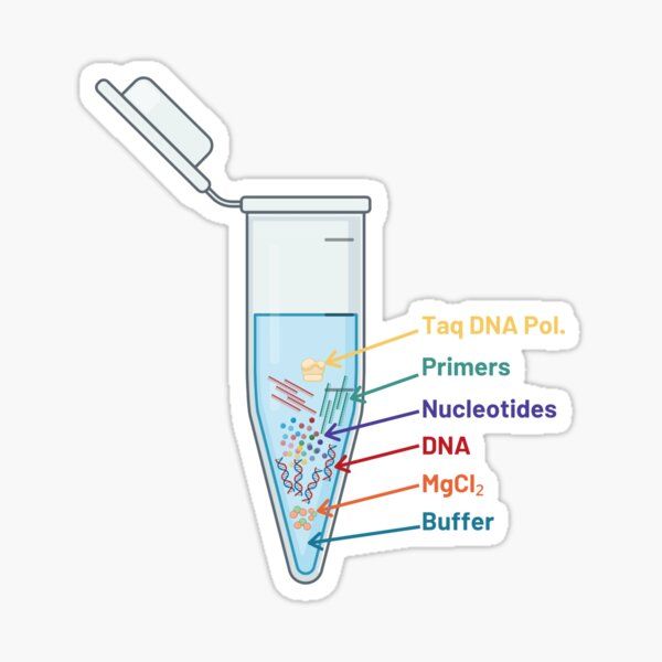 a sticker showing the parts of a test tube