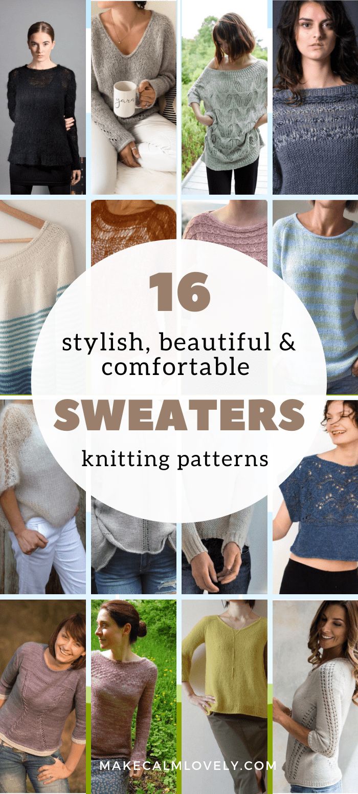 16 stylish, beautiful and comfortable sweaters knitting patterns