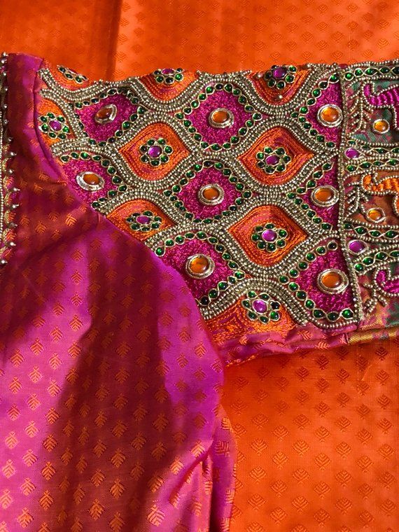 Vibrantcolours silk saree blouse | Etsy Diwali Semi-stitched Silk Thread Blouse Piece, Multicolor Dola Silk Pre-draped Saree With Motifs, Bollywood Art Silk Blouse Piece For Transitional Season, Transitional Bollywood Art Silk Blouse Piece, Bollywood Style Tissue Silk Blouse Piece With Dori Work, Art Silk Blouse With Zari Work, Unstitched Silk Thread Saree Set With Blouse, Saree Blouse In Art Silk With Zari Work, Traditional Tissue Silk Blouse With Self Design