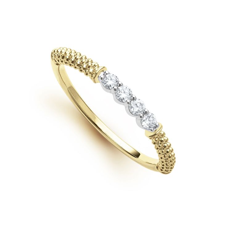 18k gold superfine Caviar beading and diamonds set in 18k White Gold form this classic stacking ring. LAGOS diamonds are the highest quality natural stones. Diamond Stacks, Diamond Stacking Rings, Timeless Jewelry, Engraved Items, Ring Size Guide, Stacking Ring, Ring Collections, Round Brilliant Cut Diamond, Stacking Rings