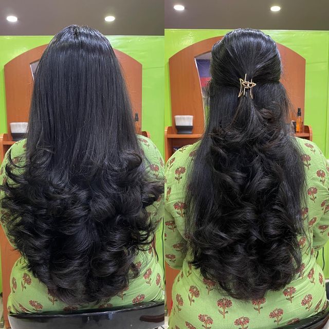 Haircut For Long Hair Indian, Haircut For Medium Length Hair Indian, Hair Blow Dry, Indian Hair Cuts, Snapchat Makeup, Kids Haircut, Hair Style On Saree, Karbala Video, Maya Quotes