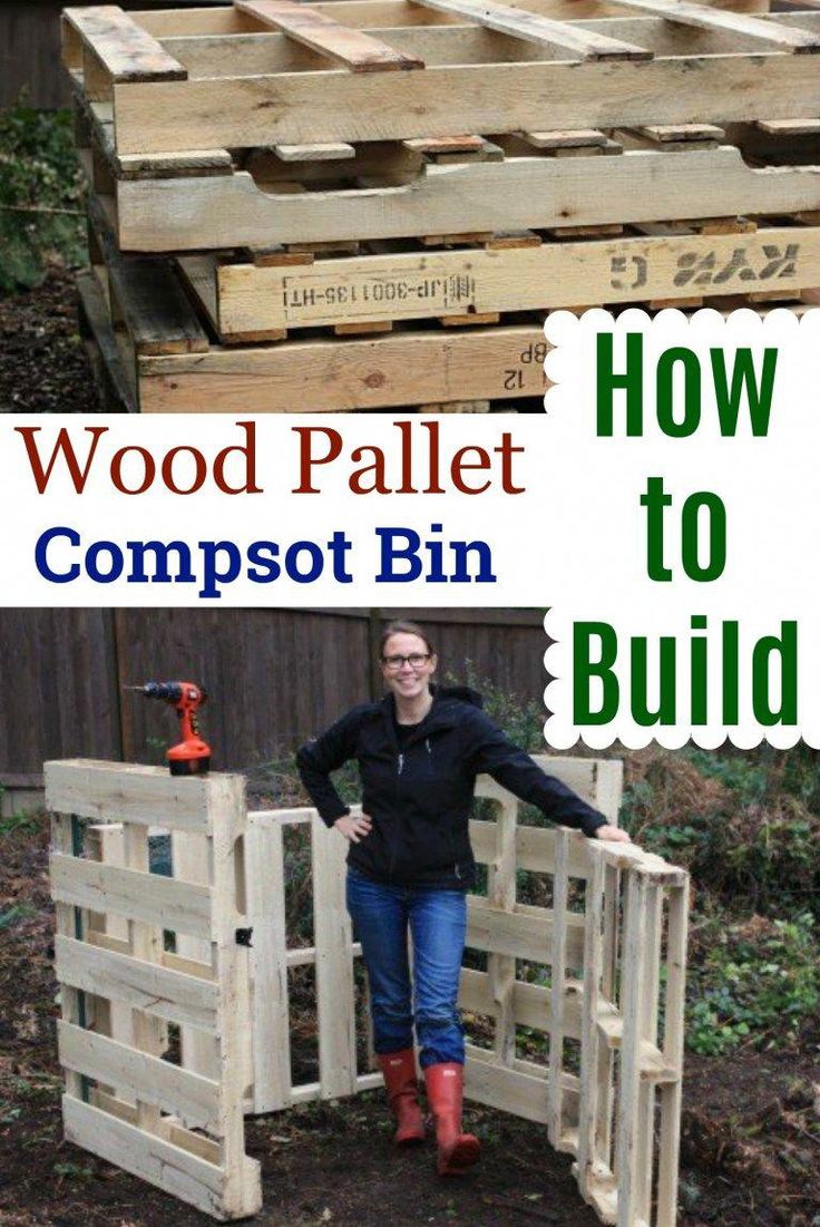 how to build a wood pallet compost bin for your garden or yard with instructions