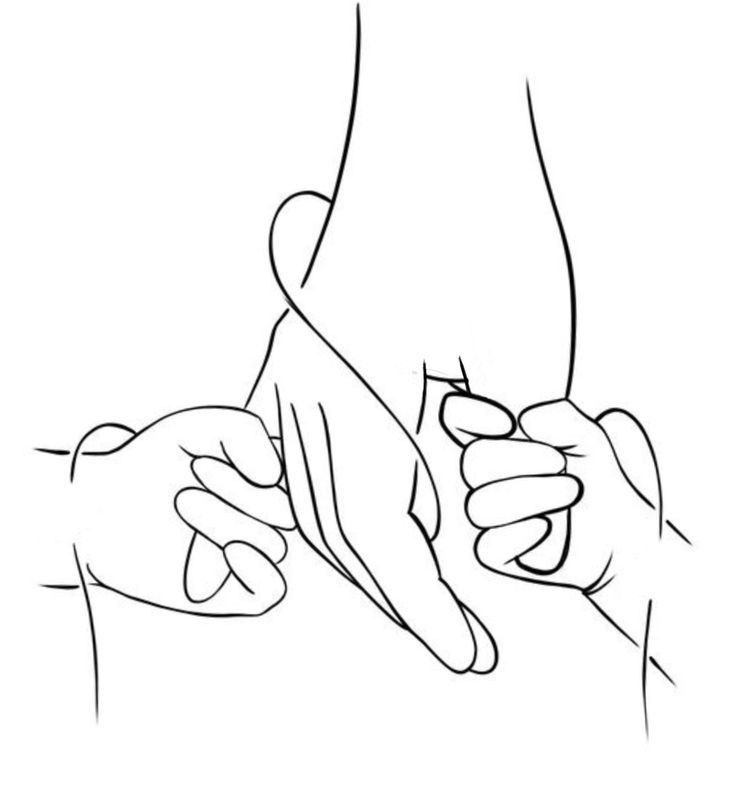 two hands holding each other in one hand