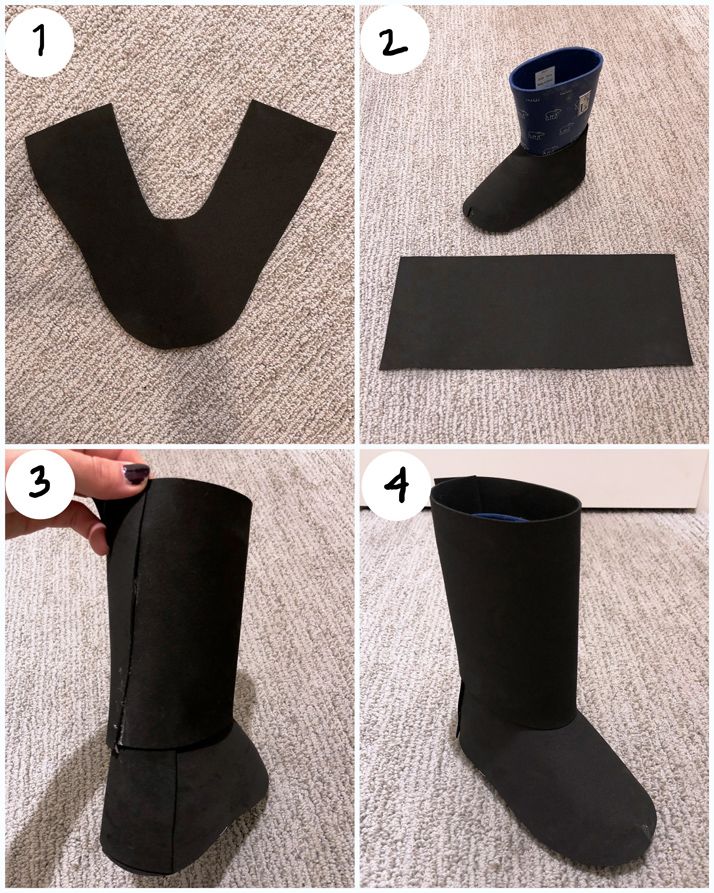 steps to make a boot out of paper