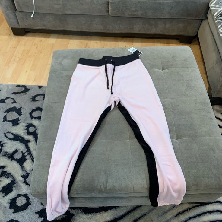 Juicy Couture Black Label Joggers. Never Worn. Tags On. Slight Discoloration From Black Pants Near Groin Area Which Will Probably Come Out When Washed By Buyer Pink Stretch Sweatpants For Loungewear, Pink Athleisure Activewear For Lounging, Pink Sweatpants For Lounging, Trendy Pink Sweatpants For Lounging, Pink Stretch Pants For Loungewear, Stretch Pink Pants For Loungewear, Pink Activewear Long Pants For Loungewear, Trendy Fitted Pink Sweatpants, Pink Athleisure Bottoms For Loungewear