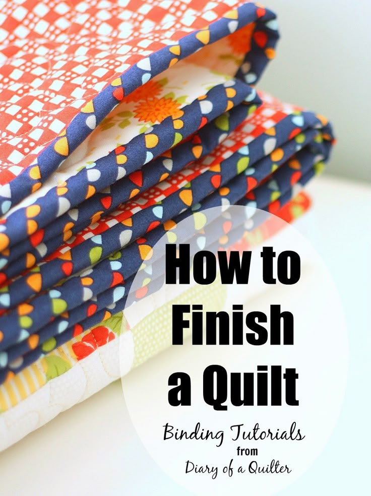 how to finish a quilt with three different fabrics on top and the title overlay reads, how to finish a quilt