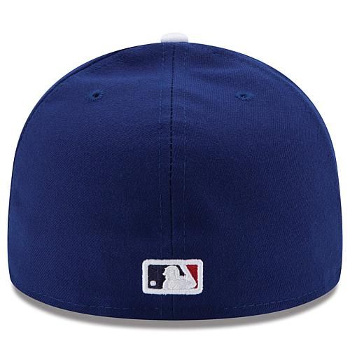 Officially Licensed MLB Men's New Era Authentic Performance Fitted Hat - Los Angeles Dodgers  This authentic Fanatics baseball hat is perfect for showcasing team spirit. Flat bill design with ability to curve for a super trendy look and a great addition to your sports apparel collection.          Raised embroidery, Structured fit, High Crown       Brand: New Era      Material: 100% Polyester      Contrasting underbill Six panels with eyelets, Fitted      Imported      Color: Royal Navy Fitted Hat With Flat Brim For Baseball Season, Navy Flat Brim Fitted Hat For Baseball Season, Curved Brim Fitted Hat For Baseball Season, Navy Six-panel Baseball Cap For Baseball Season, Navy Snapback Fitted Hat For Baseball Season, Navy Six-panel Hat For Baseball Season, Sports Fan Flat Brim Fitted Baseball Hat, Sports Fan Flat Brim Fitted Hat For Baseball Season, Flat Bill Hats For Baseball Season Sports Events