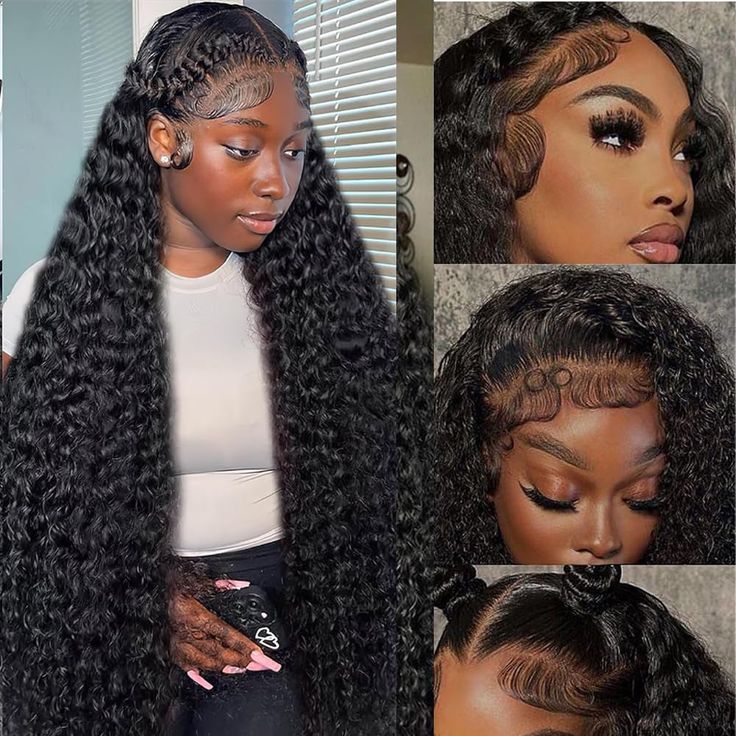 PRICES MAY VARY. 🎄Deep Wave Lace Front Wigs Human Hair: 100% Human Hair Cut from Young Girl. No Smell, Neat & Healthy, Can Be Dyed and Reshaped Any What You Want. Deep Wave Lace Front Wigs Human Hair: 100% Human Hair Cut from Young Girl. No Smell, Neat & Healthy, Can Be Dyed and Reshaped Any What You Want.   13x5 HD Transparent Lace Front Wig: 13x5 HD Lace is Invisible & Breath, Match All Skin, Can Do Middle, Side Deep Part, Easy to Install.    200% Density Deep Wave Frontal Wig: 200% Density L Deep Wave Lace Front Wigs, Curly Lace Frontal, Lace Front Wigs Human Hair, Curly Human Hair Wig, Curly Waves, Deep Curly, Wigs Human Hair, Front Lace Wigs Human Hair, Butterfly Hair