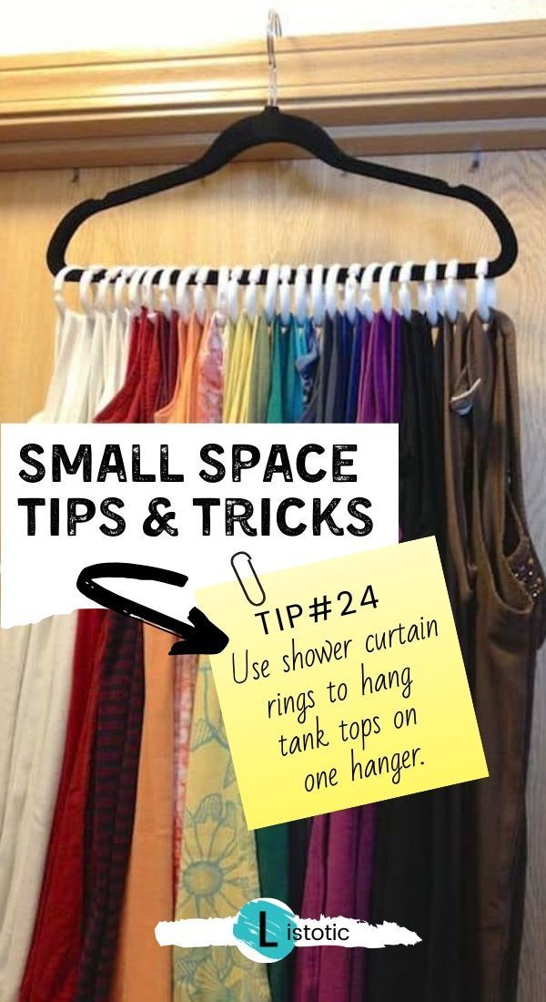 small space tips and tricks for hanging clothes on hangers in the closet or closet