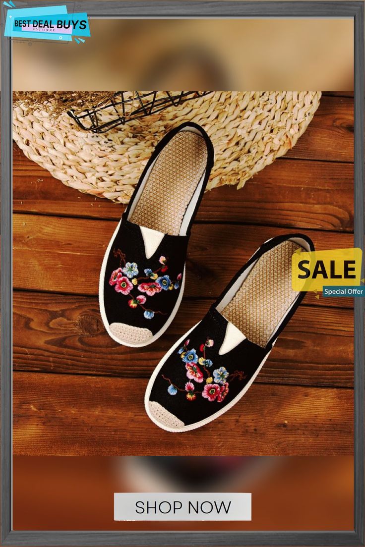 Women's Slip-ons Flat Heel Round Toe Canvas Loafer Black White Red Black Slip-on Flats For Spring, Black Flat Slip-ons For Spring, Black Flat Heel Loafers For Summer, Black Casual Flats For Spring, Casual Black Flats For Spring, Black Casual Spring Flats, Black Spring Loafers, Black Round Toe Slip-ons For Spring, Black Slip-ons With Round Toe For Spring