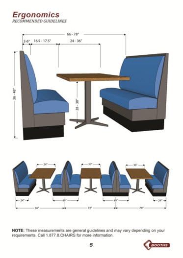 the blue chairs and table are next to each other with measurements on them for each chair