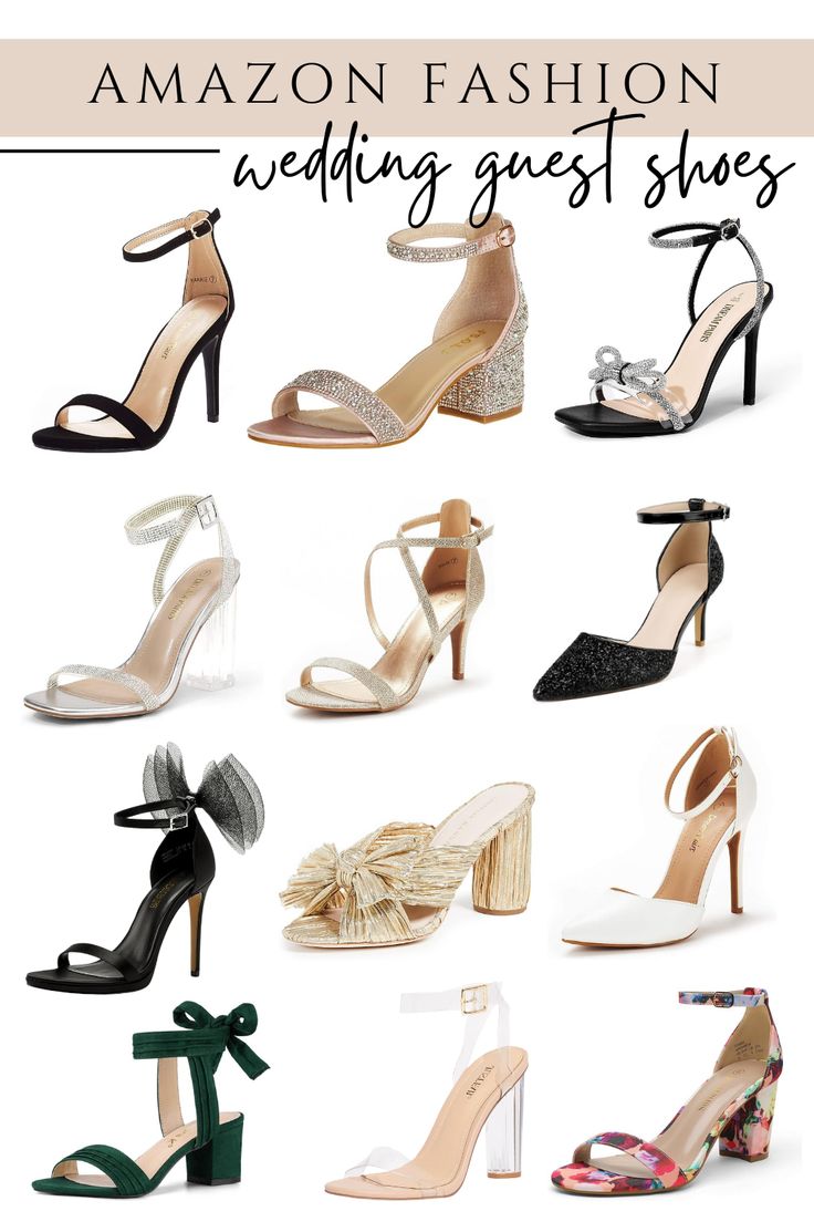 Are you looking at shoe aesthetic inspiration and spending too much time trying to decide which fashionable shoes to wear with your outfit for the wedding you are attending but want to also be able to wear for a cute date night outfit? I have compiled a list of the most comfortable heels on amazon that are affordable and versatile for dress up or casual outfits! Fall Formal Shoes, Shoes To Wear To Wedding As Guest, Formal Wedding Guest Shoes, Shoes For Formal Black Dress, Shoes For Black Dress Wedding, Black Tie Wedding Guest Shoes, Shoes With Dresses How To Match, Shoes To Go With Black Dress, Formal Dress Shoes Womens