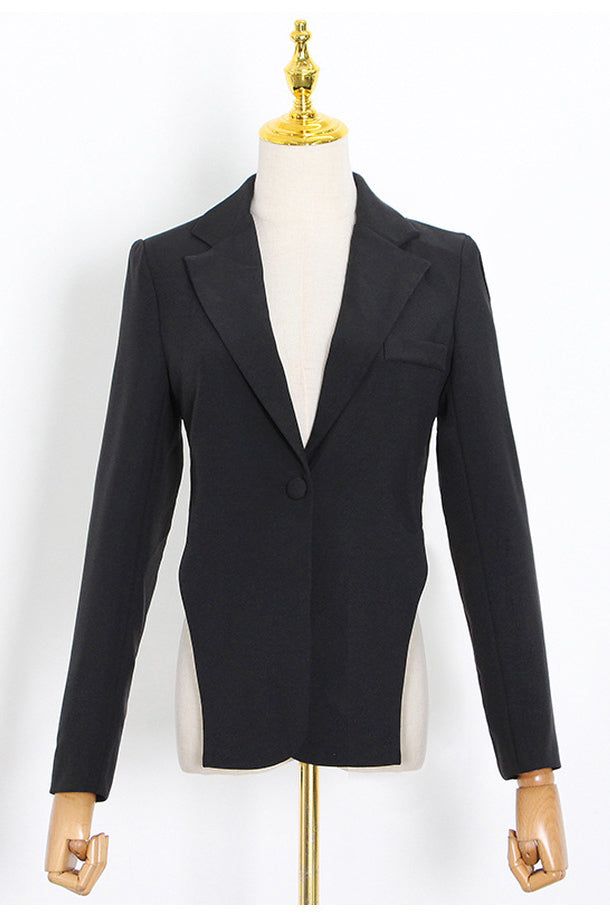 Sexy and stylish design: This backless blazer features a sexy and stylish design that is perfect for any occasion.Size Chart（CM）: Elegant Stretch Blazer For Formal Occasions, Elegant Stretch Blazer With Long Sleeves, Elegant Stretch Long Sleeve Blazer, Elegant Long Sleeve Stretch Blazer, Sleek Party Blazer With Suit Collar, Chic Stretch Blazer For Party, Sleek Long Sleeve Blazer For Night Out, Sleek Tailored Party Blazer, Chic Stretch Blazer For Formal Occasions