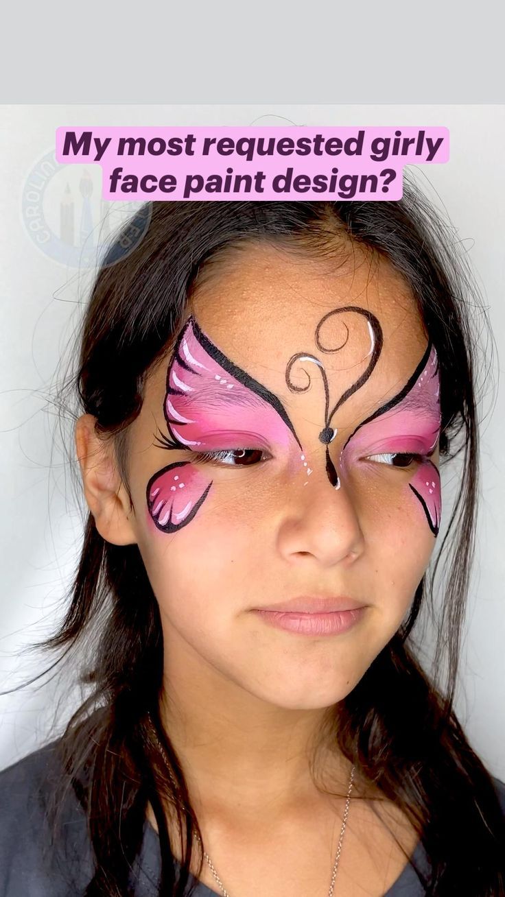 Fun Face Paint, Kids Face Painting Easy, Face Paint Ideas For Kids, Paint Ideas For Kids, Easy Face Painting Designs, Diy Face Paint, Girls Hair Style, Fairy Face Paint, Animal Face Paintings