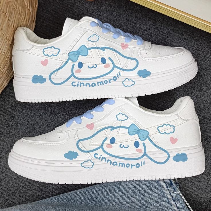 Mature Printing Tech, So the graphics are delicate and wouldn't fall off easilyThey also are a great option as gift for anime fansMaterial: PUColor: White / BlueCraft: Handmade, customization takes 1-2 daysDefault adult women's sizes, if you need men's sizes, please note men's sizes in the order. Cinnamoroll Shoes, Grunge Style 90s, Summer Outfits Grunge, Sneakers For Summer, Rhinestone Outfit, Chic Prom Dresses, Clueless Fashion, Hip Hop Fashion 90s, Pop Culture Fashion