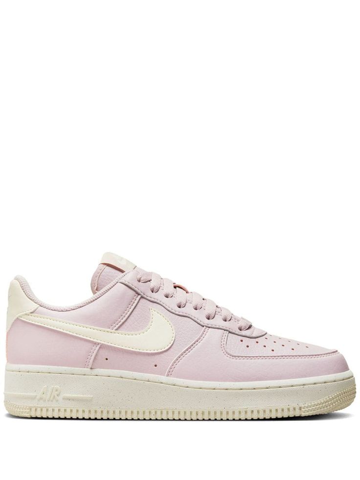 light pink leather grained texture signature Swoosh logo detail logo patch at the tongue contrasting branded heel counter round toe perforated toebox front lace-up fastening padded ankle branded insole signature Air cushioning rubber sole Pink High-top Sneakers With Textured Sole, Pink Casual High-top Sneakers With Textured Sole, Sporty Pink Nike Air Force 1 For Sports, Sporty Nike Air Force 1 In Pink For Sports, Pink High-top Lace-up Sneakers With Textured Sole, Pink Lace-up High-top Sneakers With Textured Sole, Casual Nike Air Force 1 With Rubber Sole, Nike Air Force 1 Mid-top Leather With Cushioned Footbed, Pink Custom Lace-up Sneakers With Textured Sole