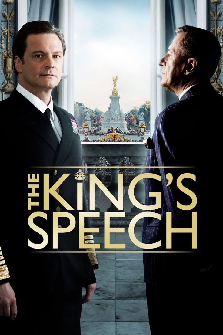 the king's speech movie poster with two men in suits looking at each other