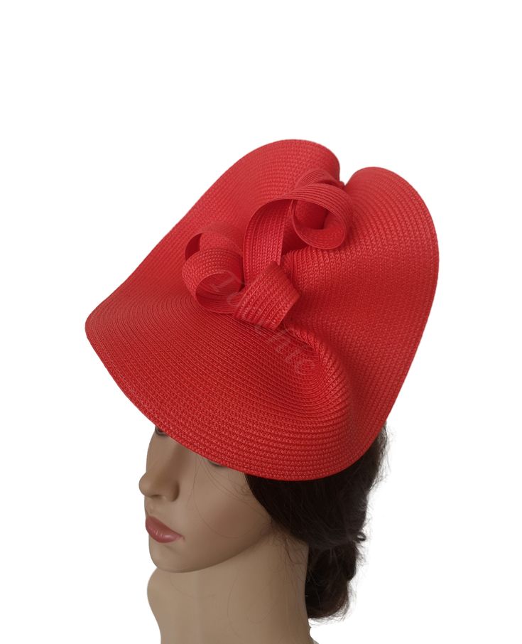 Ascot Red fascinator hat for woman. This ladies wedding hat red has been decorated with an elegant red bow that creates a beautiful draw. It is an elegant red derby fascinator that you can wear for Melbourne Cup, Polo Cup, Kentucky derby, Royal Ascot horse races, weddings, cocktails, Tea Party... It is mounted on a headband that allows to tilt the hat to the liking of each one. The fascinator has been hand sewn. If you would like to change any colors or items of the hat please contact us to meet Kentucky Derby Church Fascinator, Structured Crown Cloche Hat For Kentucky Derby, Curved Brim Headpiece For Royal Ascot, Red Wide Brim Costume Hat For Church, Structured Crown Mini Hat For Church, Red Short Brim Hats For Church, Adjustable Cloche Fascinator, Red Wide Brim Cloche Hat For Party, Red Adjustable Cloche Hat For Party